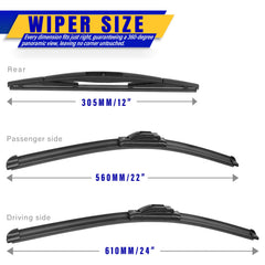 Rooppa Armada 22inch front wiper blade enhancing windshield clarity