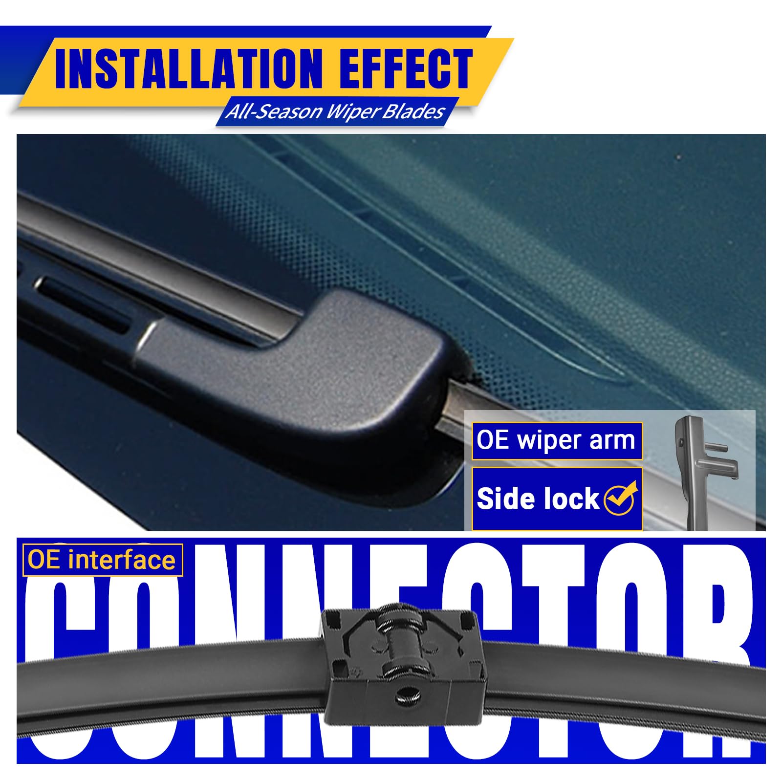 Rooppa BMW 3-Series front-view wiper blades fitment