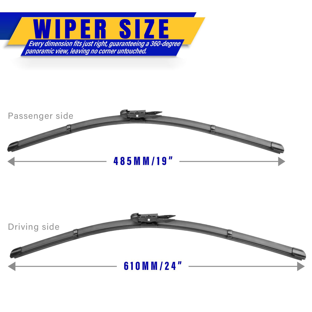 Rooppa BMW E90/E91 front wipers for easy plug-and-play replacement