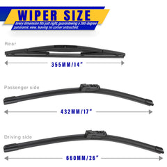 Rooppa Forester 17-inch blade ready for precise fit and quick replacement.