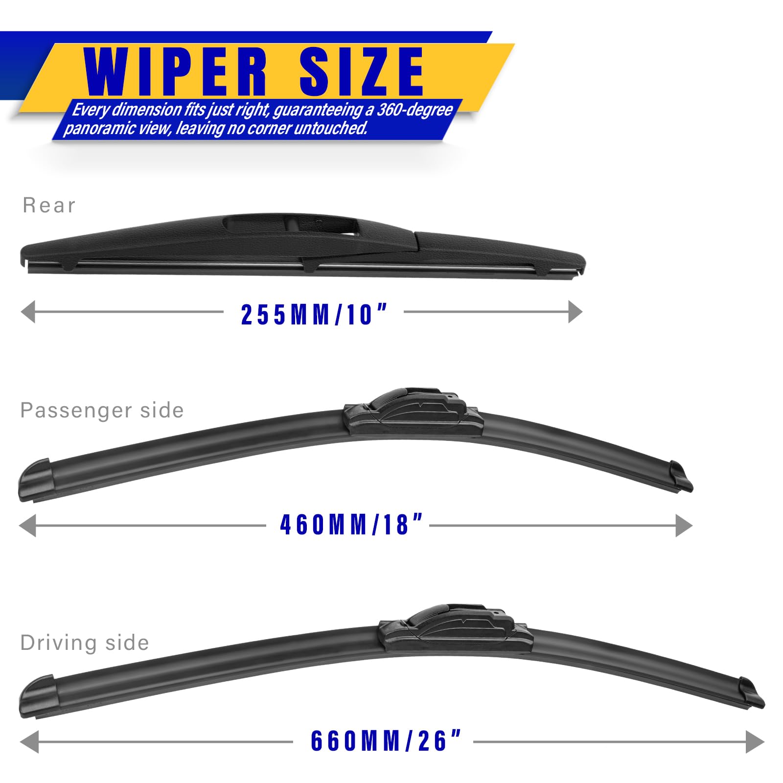 Rooppa 18-inch HR-V wiper blade delivering smooth sweeps