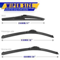 Rooppa Kona wiper blades front installation demonstrating plug-and-play fit