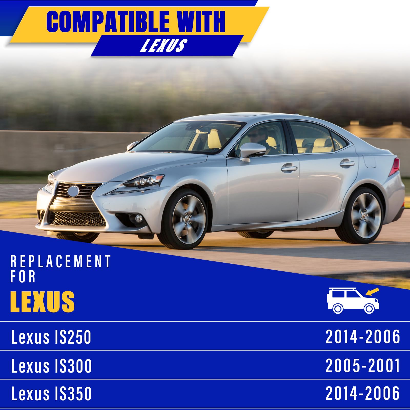 Rooppa 22-inch wiper blade for Lexus IS350 improves visibility in heavier rain