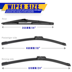 Rooppa Mazda CX-5 18 inch wiper blade for smooth wipe and quick rain clearance