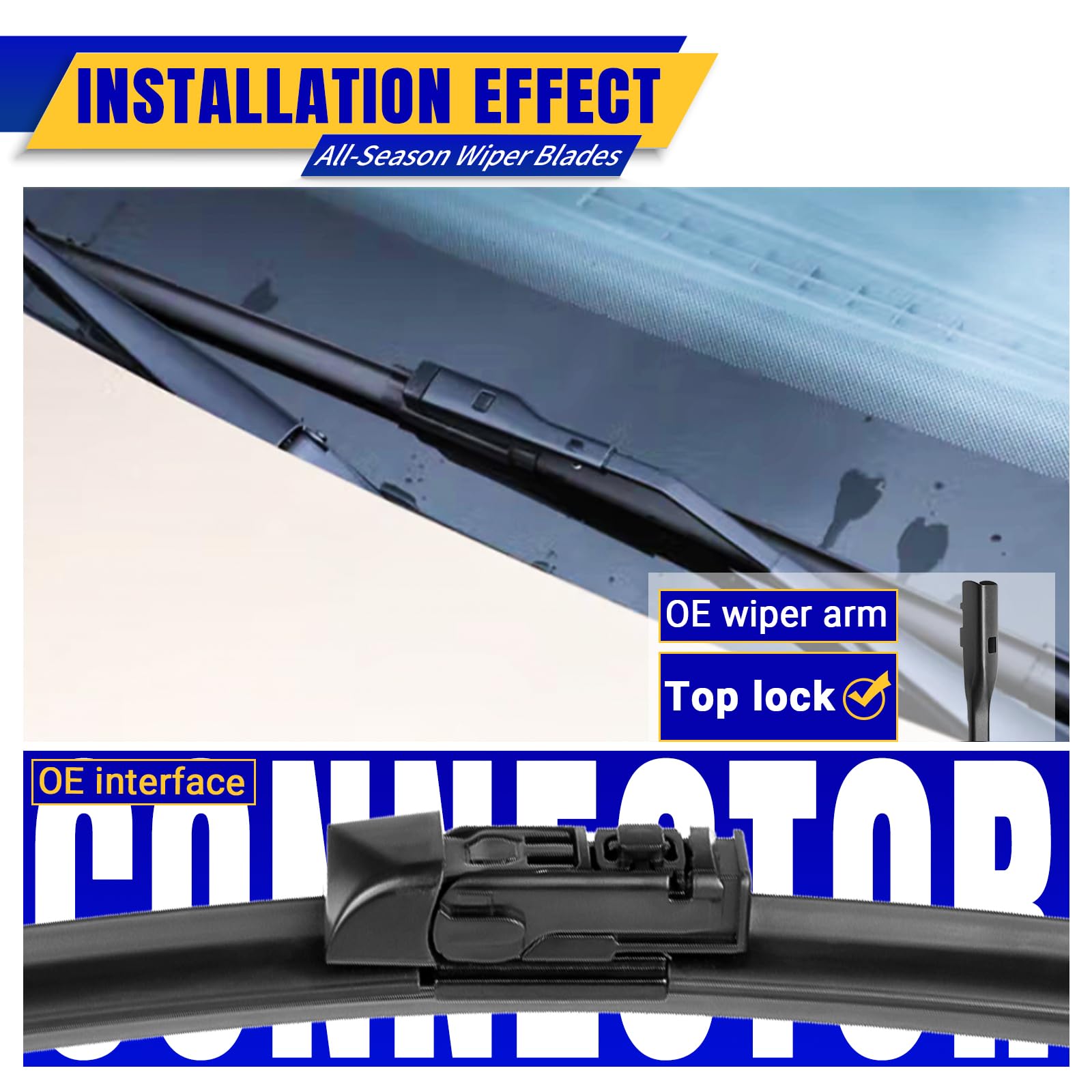 Rooppa Mazda CX-9 14 inch wiper blade keeps windshield clear in drizzle