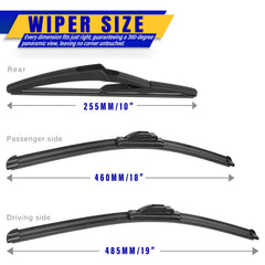 Rooppa 18-inch wiper blade for Mini Cooper provides reliable all-weather wiping