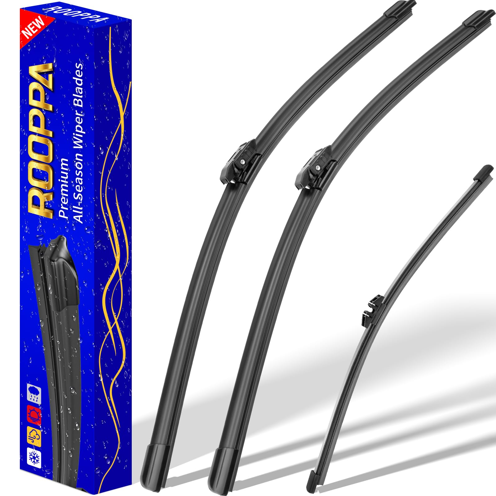 Rooppa Mini Cooper Countryman wiper 23inch front view improves rain visibility