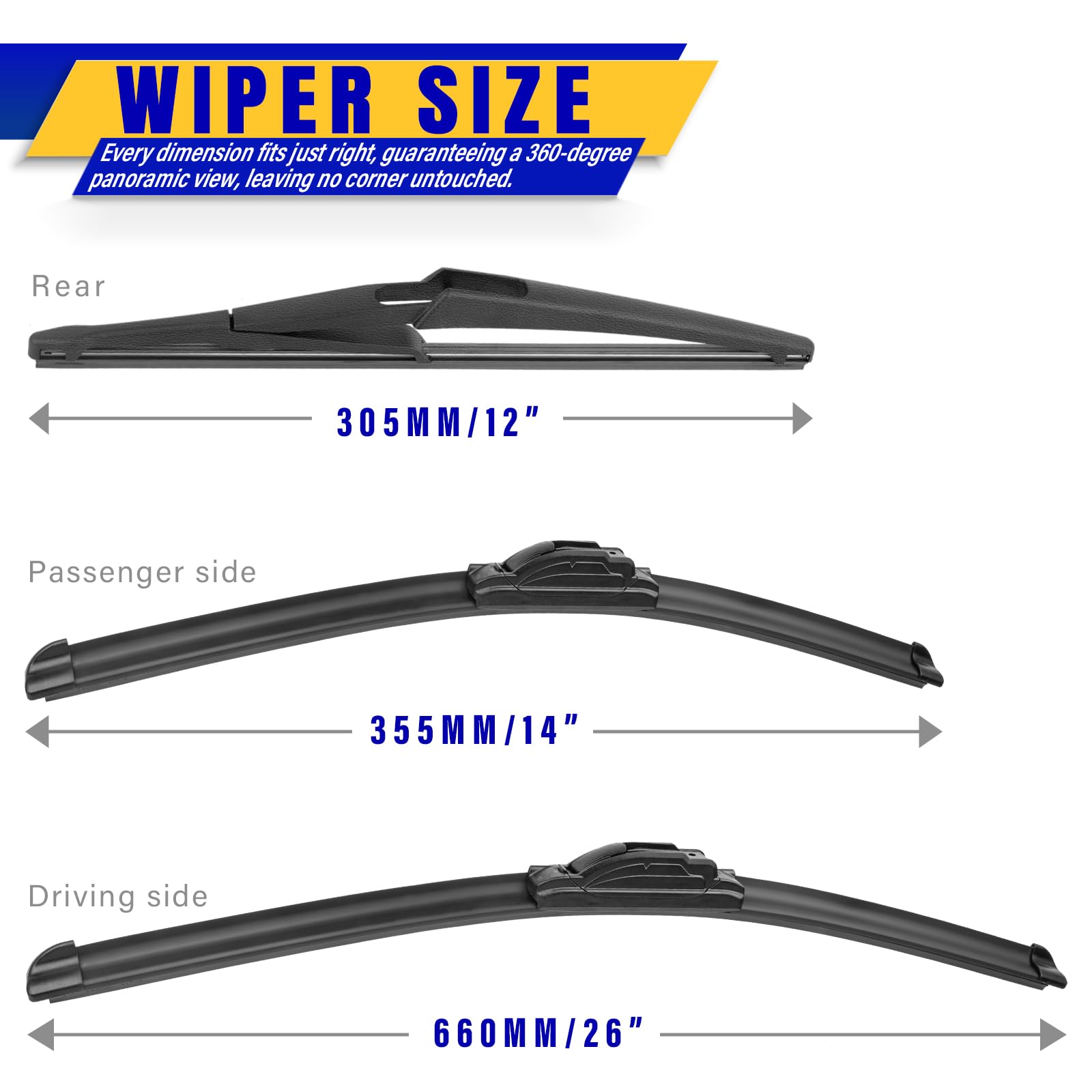 Rooppa OEM replacement wipers deliver precise fit for Rogue models
