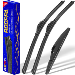 Rooppa Prius C 28-inch front blade for clear, streak-free visibility in rain.