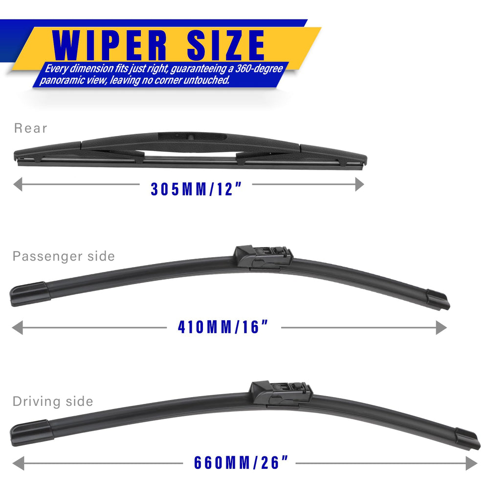 Rooppa wiper blade close-up highlighting durable rubber edge for clean glass
