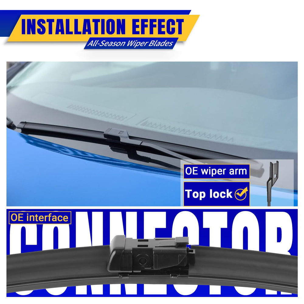 Rooppa Tesla Model S hard-molded frame for durable windshield wiping.