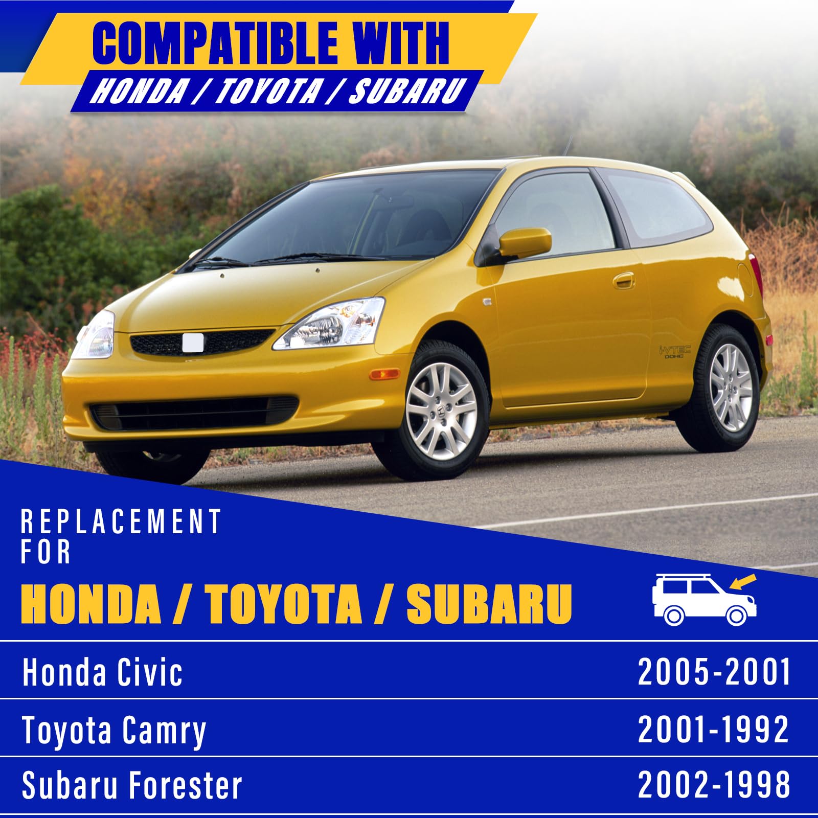 Rooppa Toyota Camry 1992-2001 fit blades installed