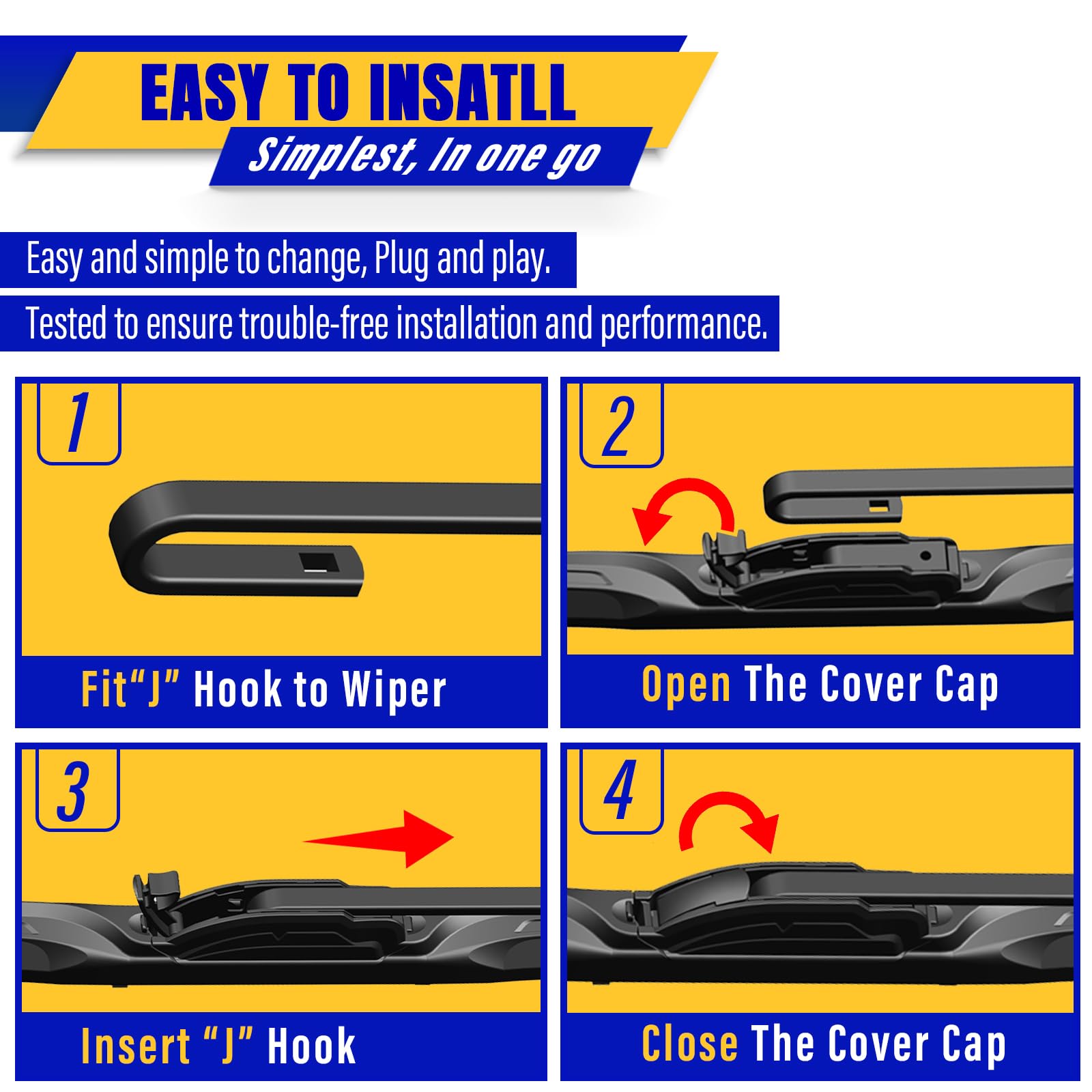 Rooppa packaging includes three blades and a manual for setup