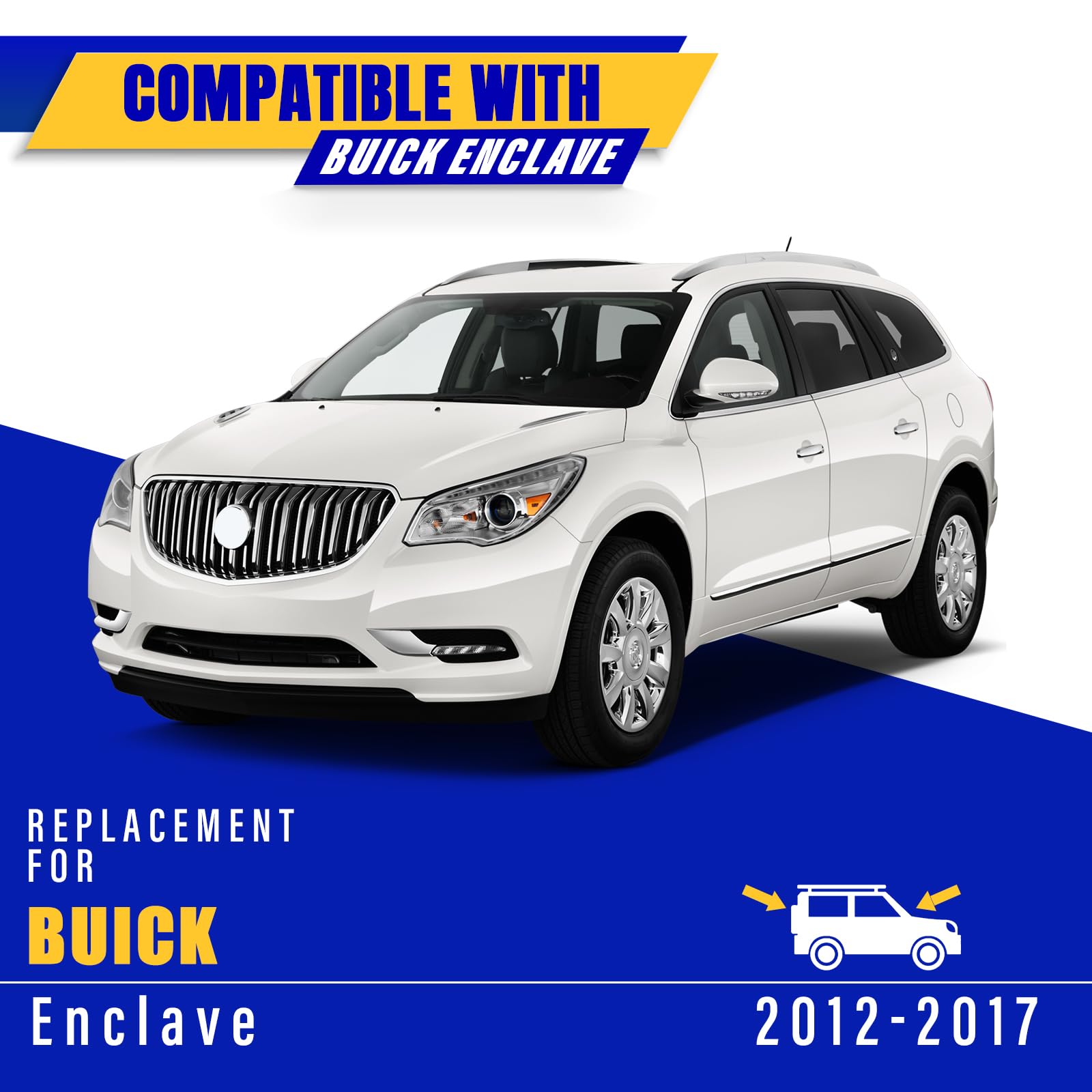 Rooppa plug-and-play installation enables quick, tool-free replacement for Buick Enclave wipers.