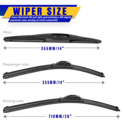 Rooppa 14-inch front blade for Honda Fit enhances clear vision.