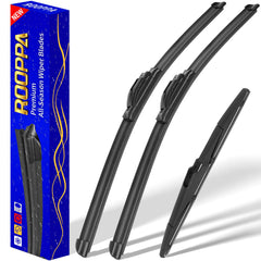 Rooppa wipers box packaging highlights OEM replacement and easy installation.