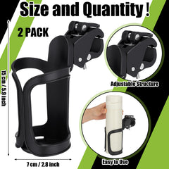 Roowest adjustable clamp cup holder demonstrates tool-free installation.