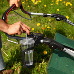 Roowest black plastic cup holder emphasizes durable weatherproof design.