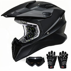 Roozo youth dirt bike helmet front view with full-face protection