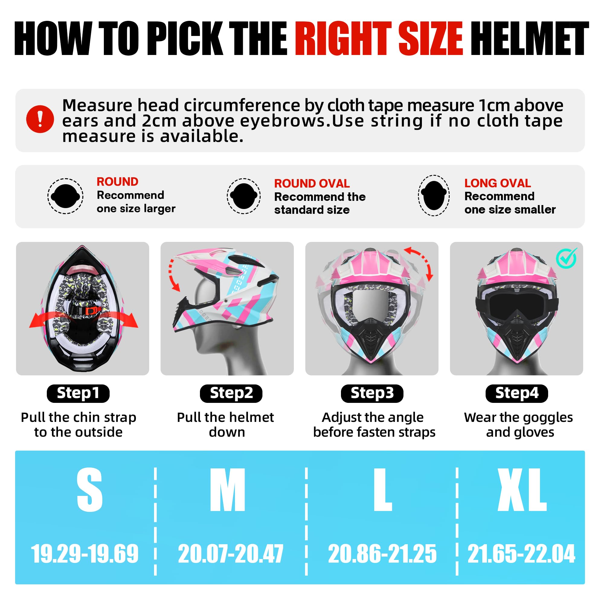 Roozo youth dirt bike helmet with goggles set provides integrated eye protection for dirt tracks