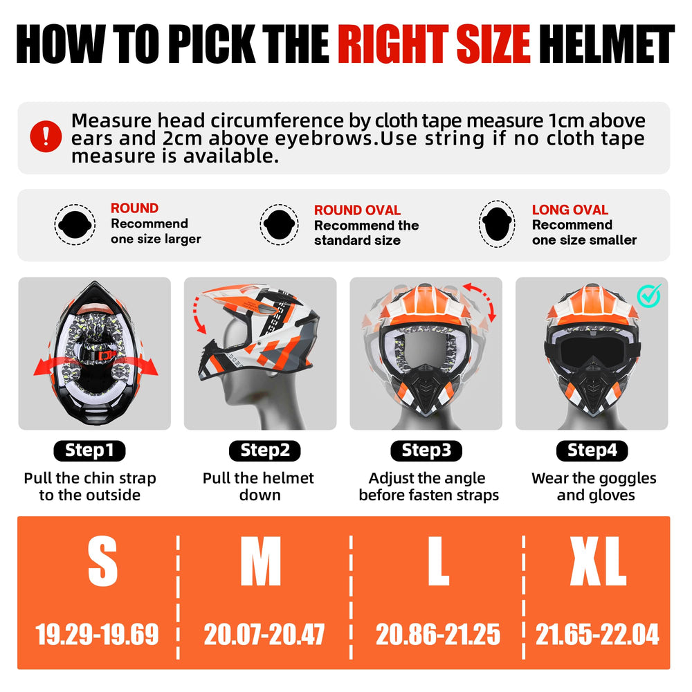 Roozo Youth Dirt Bike Helmet packaging dust bag for storage