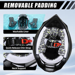 Roozo Youth Dirt Bike Helmet rear view with visible padding and ventilation