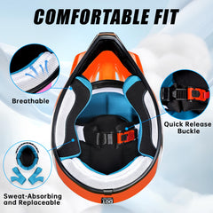 ROOZO youth helmet side view demonstrates sleek low-profile design for comfort.
