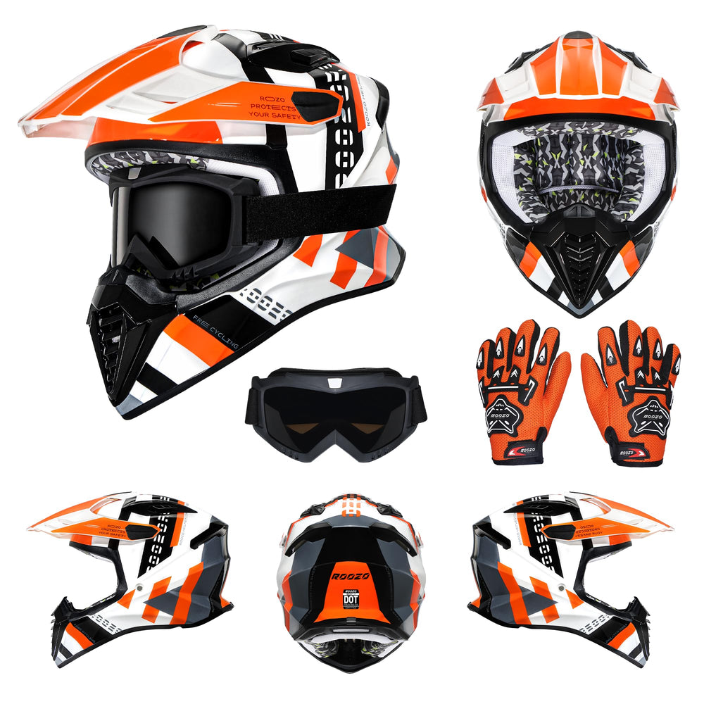 Roozo Youth Dirt Bike Helmet ventilation system visible for cooler rides