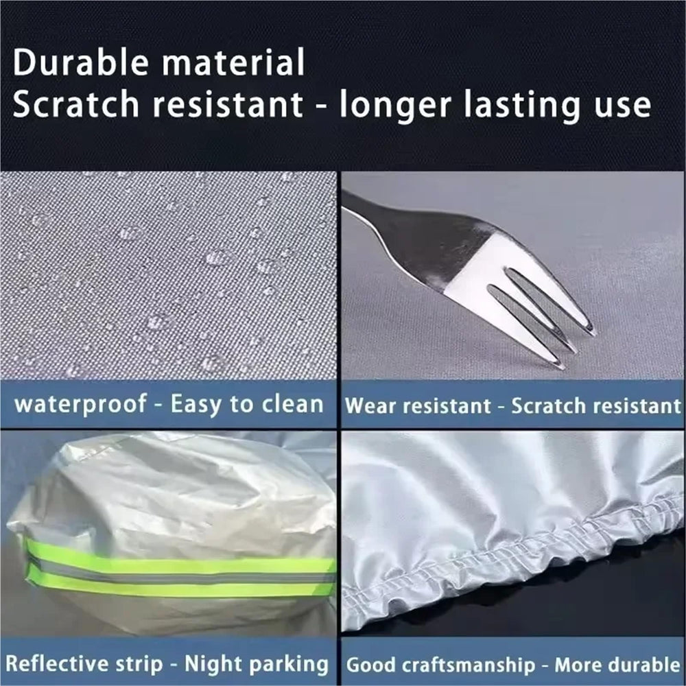 rorweinooye 6-layer car cover side view guards parked sedan against weather