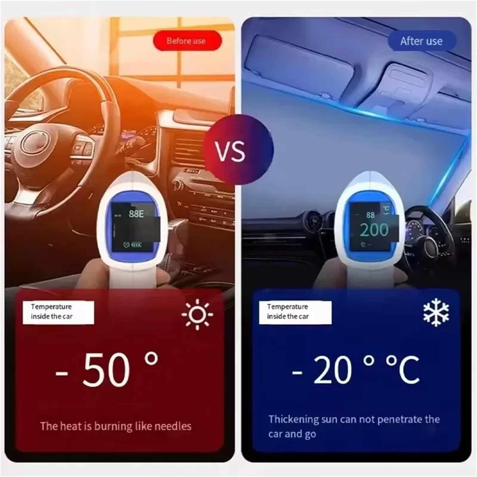 rorweinooye 6-layer car cover windproof straps secure in wind