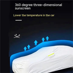 rorweinooye 6-layer car cover with zipper access easy driver entry