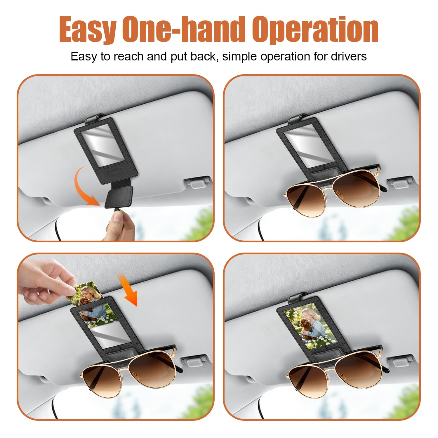 Rosaver 2-in-1 clip keeps sunglasses organized and within reach.
