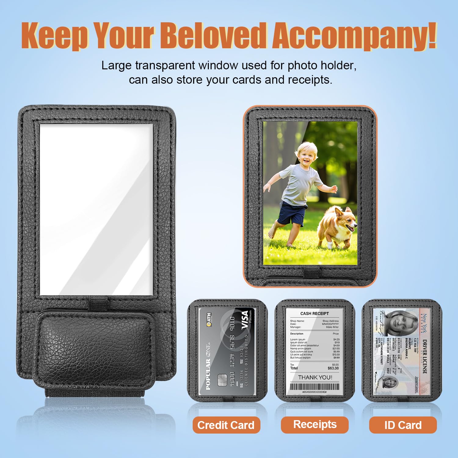 Rosaver large photo window displays a cherished image while driving