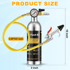 Rossesay AC Flush Kit pressure gauge for real time monitoring during flushing