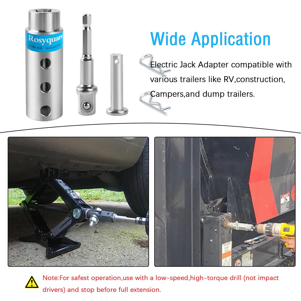 Rosyquarz 1/2in drive socket adapter included for versatile power-tool operation