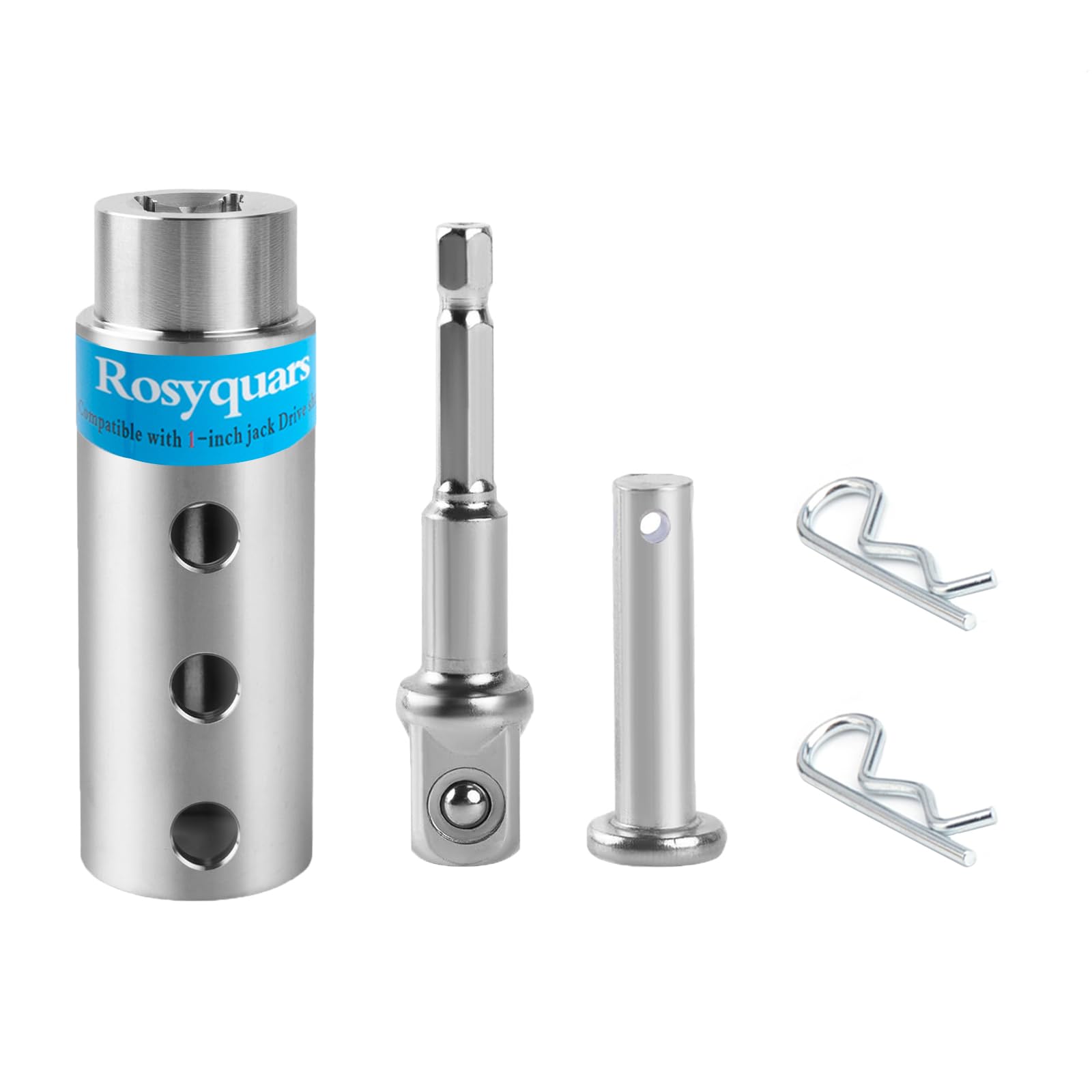 Rosyquarz heavy-duty trailer jack drill adapter on a 1in drive shaft for easier lifting