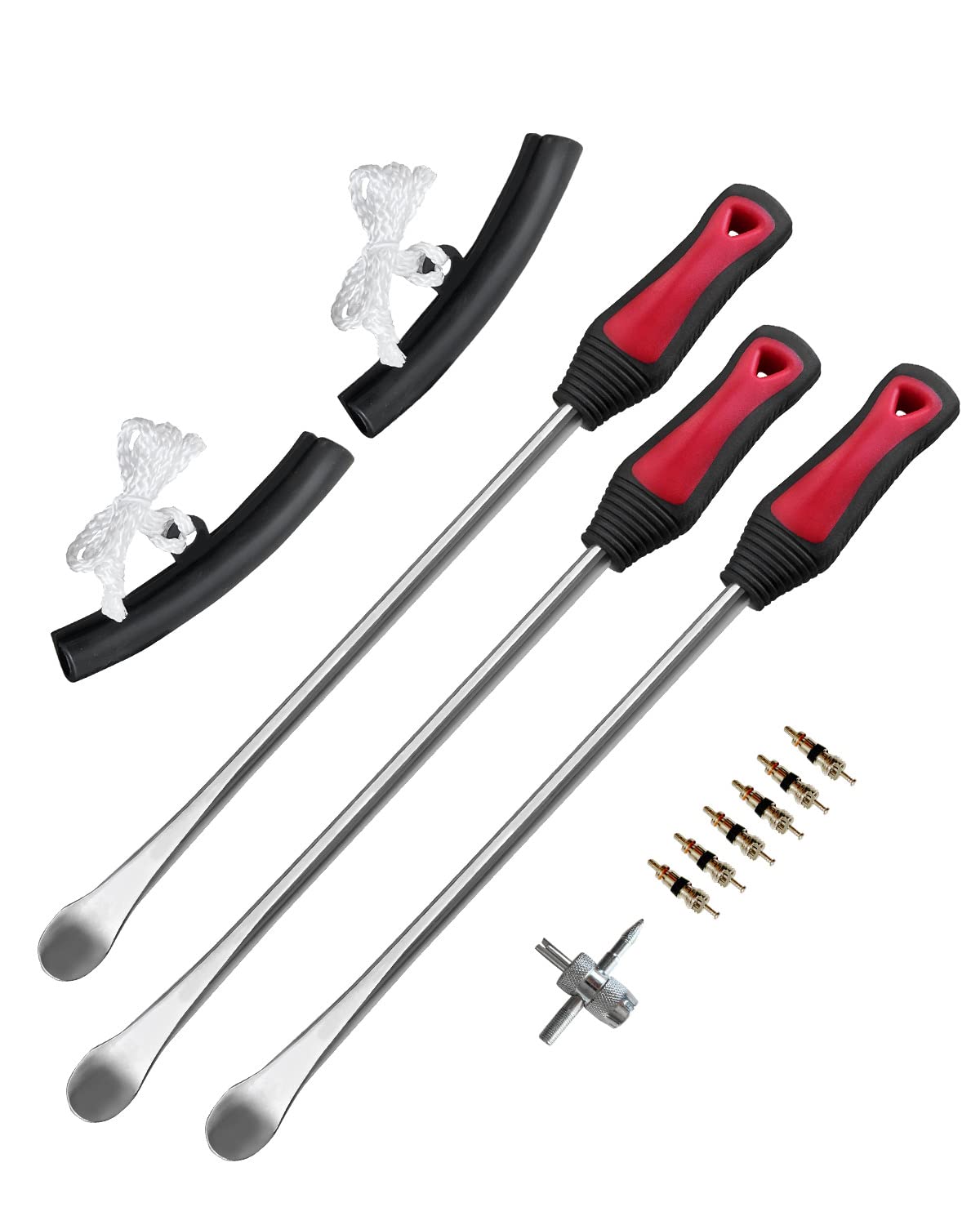 ROTATION 14.5-inch steel tire spoons set for easy bead removal.
