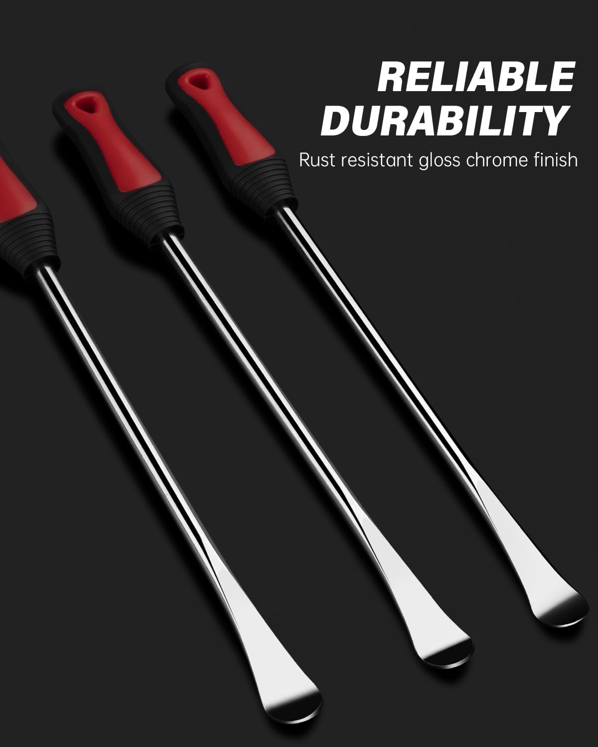 ROTATION extra-long lever provides superior leverage for tough tire changes.
