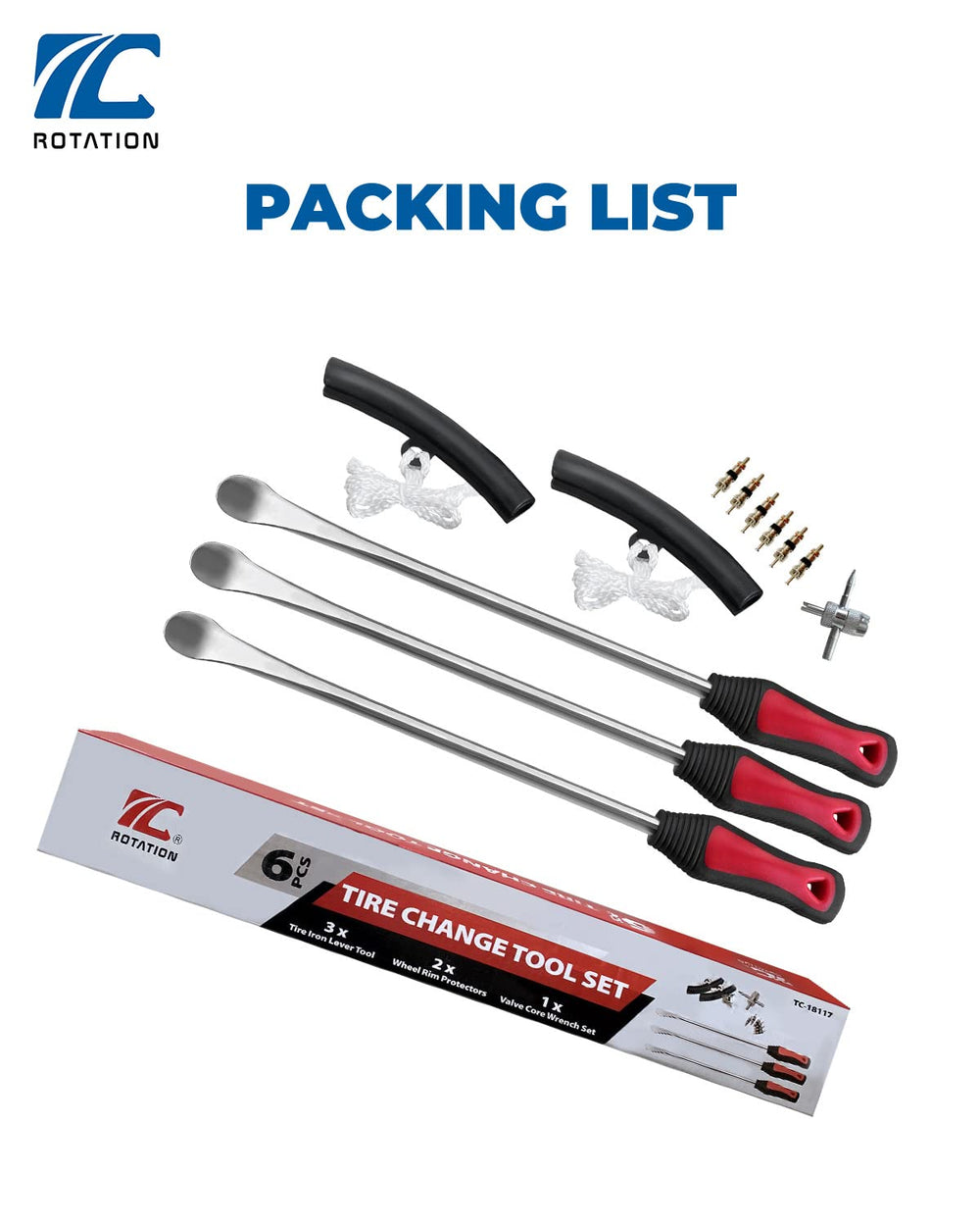 ROTATION professional tire changer kit for motorcycles, dirt bikes, ATVs, and scooters.