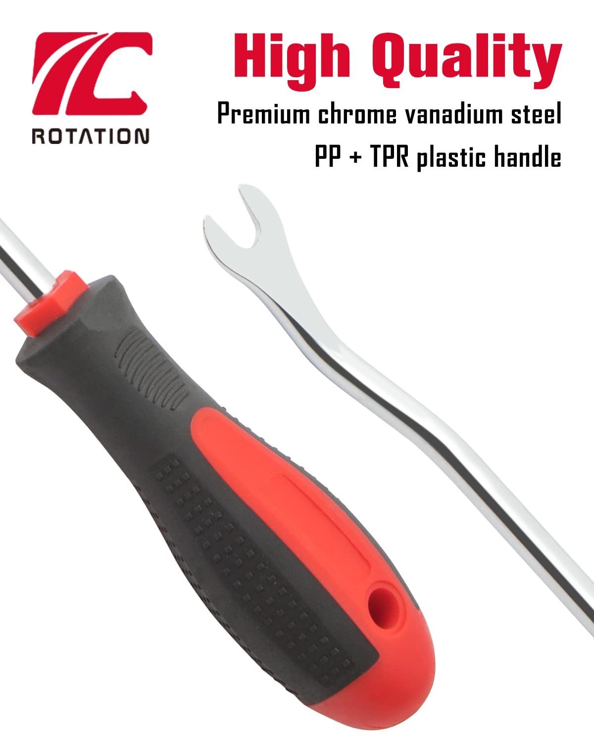 Rotation short-shaft pry bars allow precise trim removal in tight spaces
