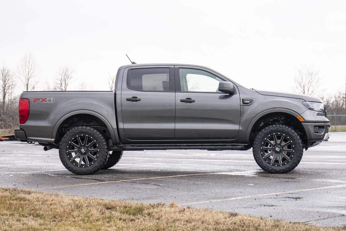 Rough Country upgrade raises ground clearance for tackling obstacles.