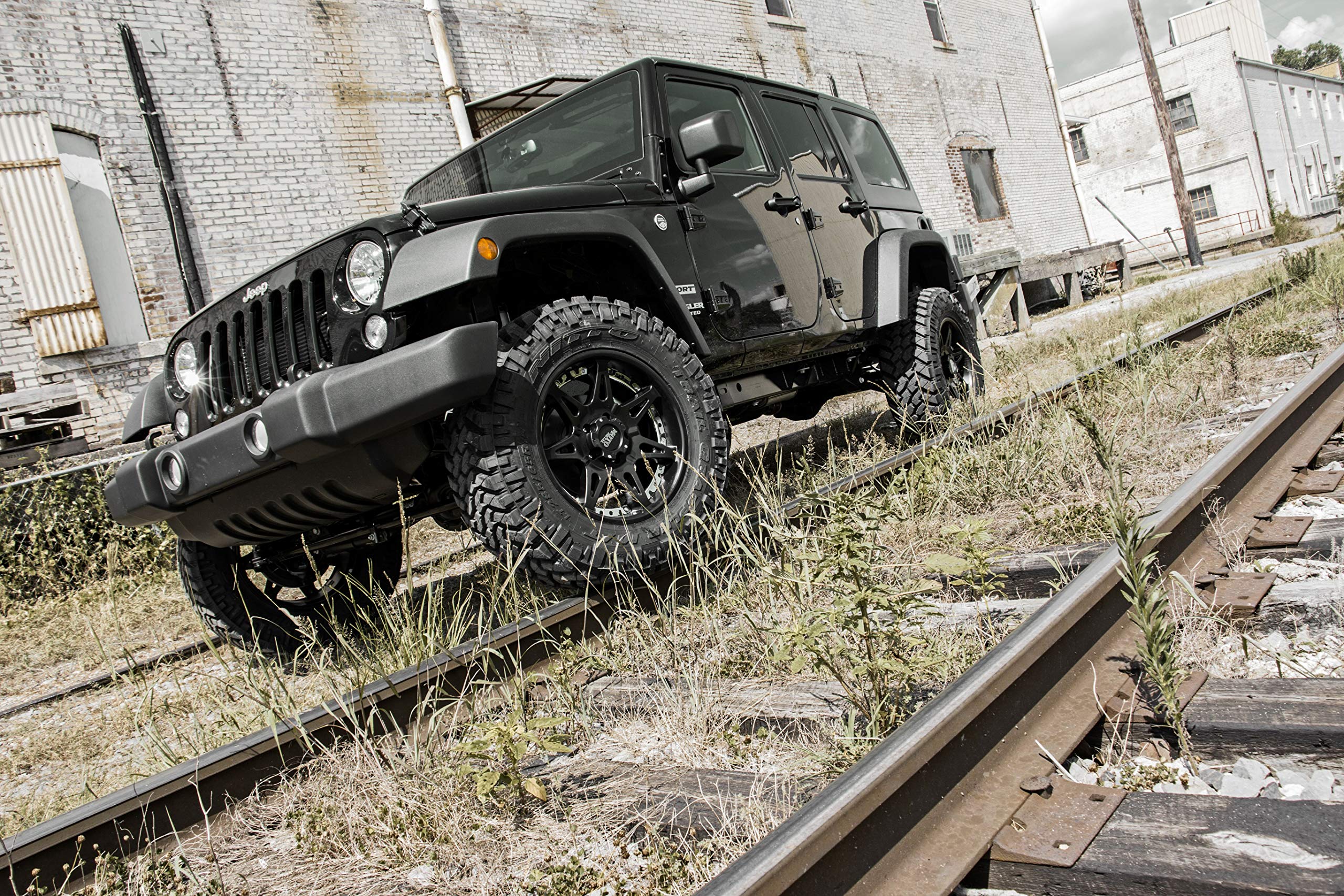 Rough Country 2.5-inch lift kit bolt-on components laid out for easy at-home installation.
