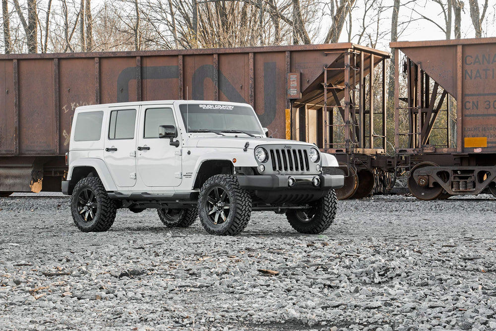 Rough Country 2.5-inch lift kit rear coil springs preserve ride quality with added height.