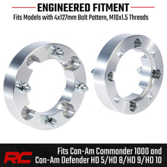 Rough Country 6061 aluminum spacers offer rugged, corrosion-resistant construction.