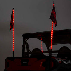 Rough Country bed-mount brackets installed with simple drilling for quick whip-light placement
