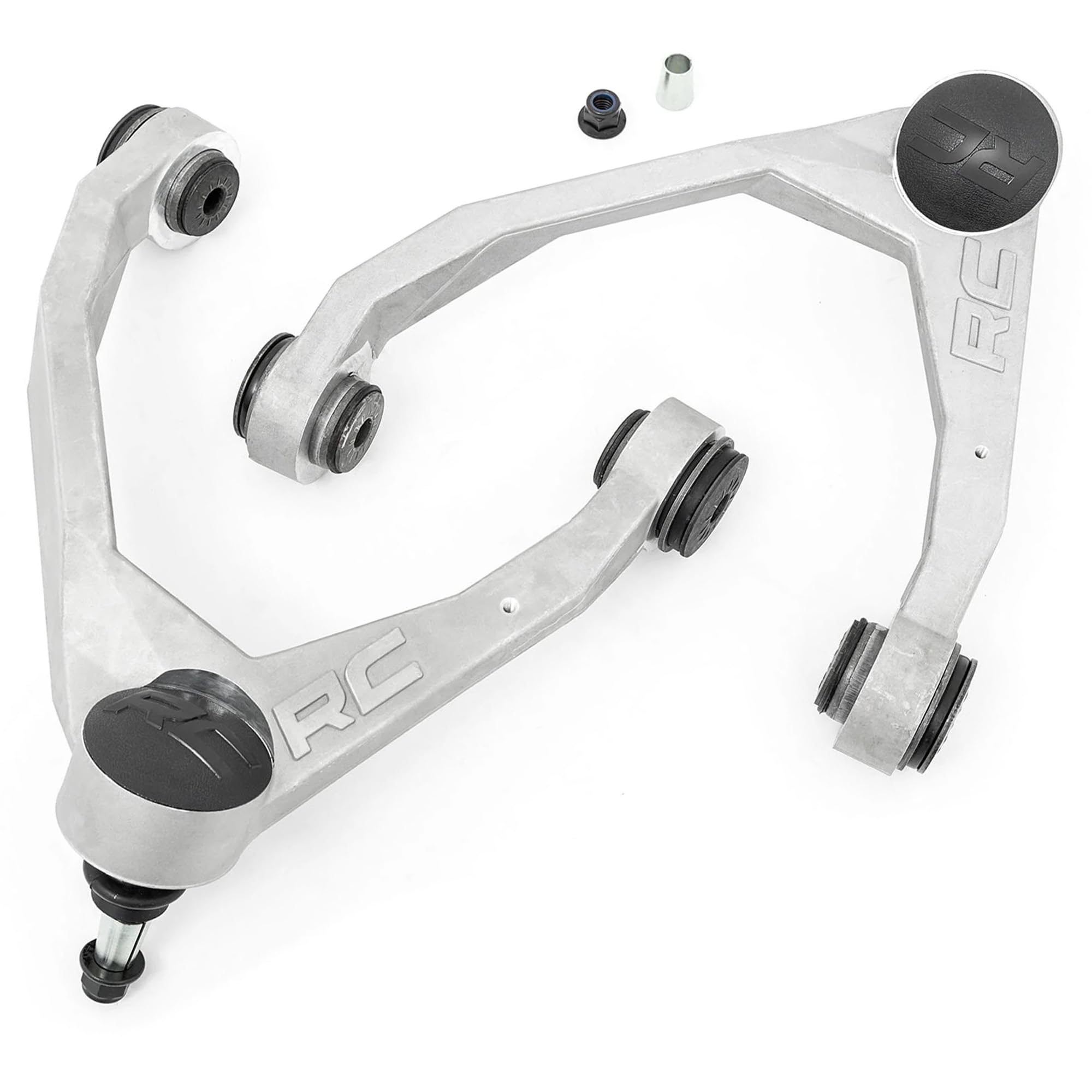 Rough Country forged upper control arm with 1-piece design for enhanced strength on lifted trucks.