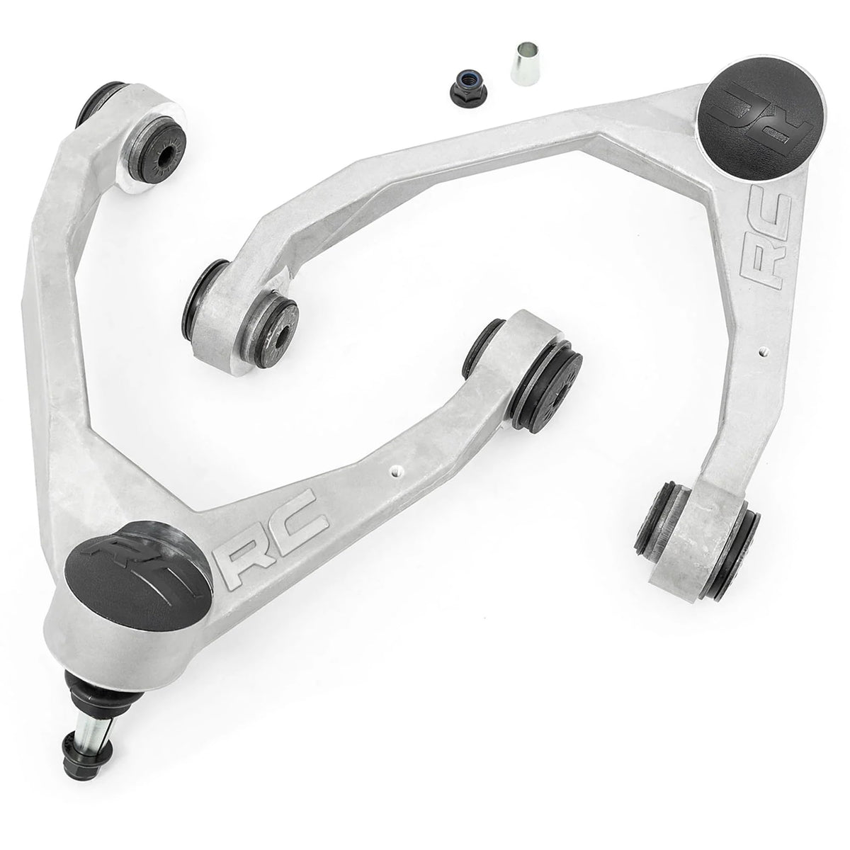 Rough Country forged upper control arm with 1-piece design for enhanced strength on lifted trucks.