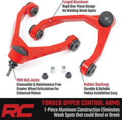 Rough Country forged upper control arm ball joint close-up with low-friction POM design