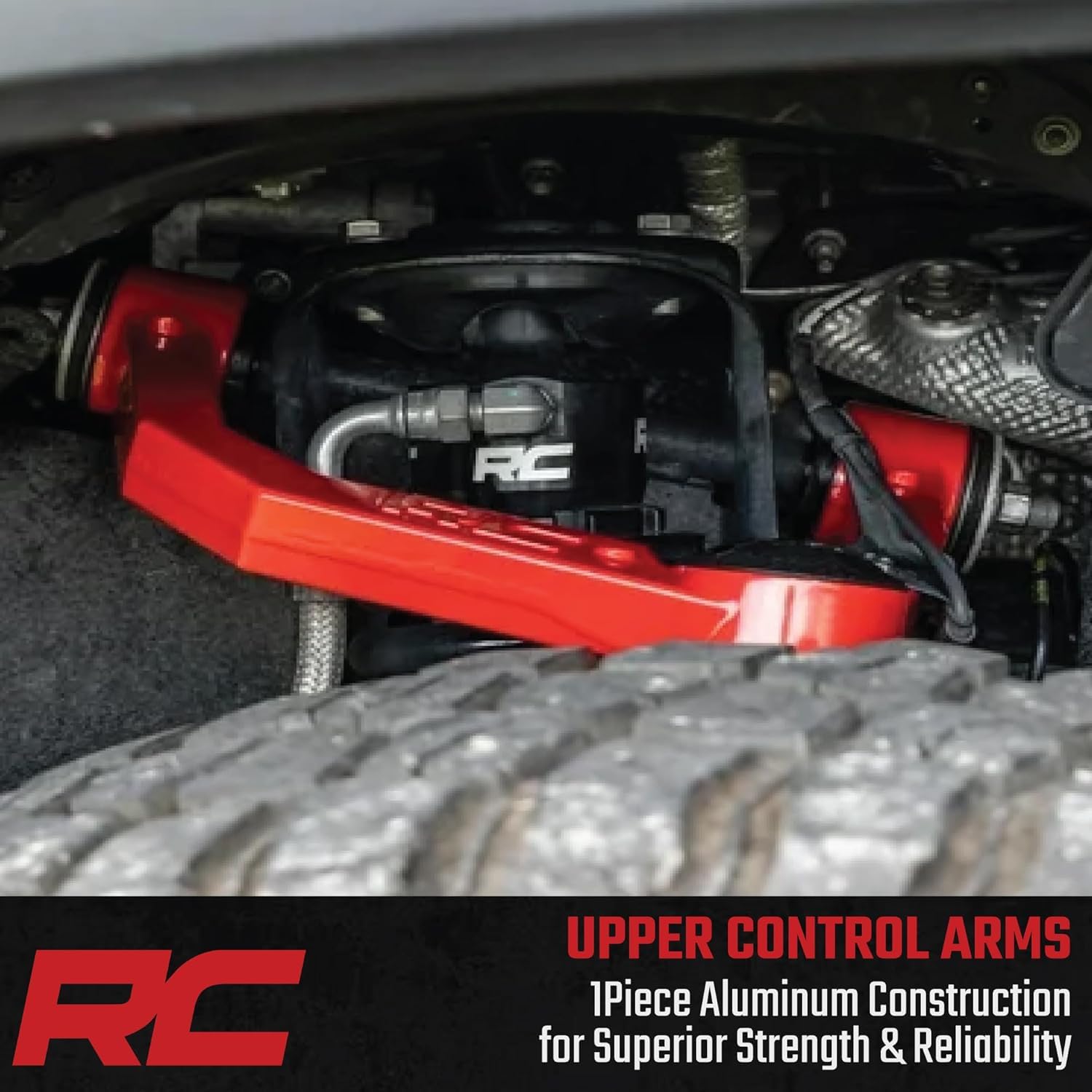 Rough Country forged upper control arm kit assembly view illustrating complete kit