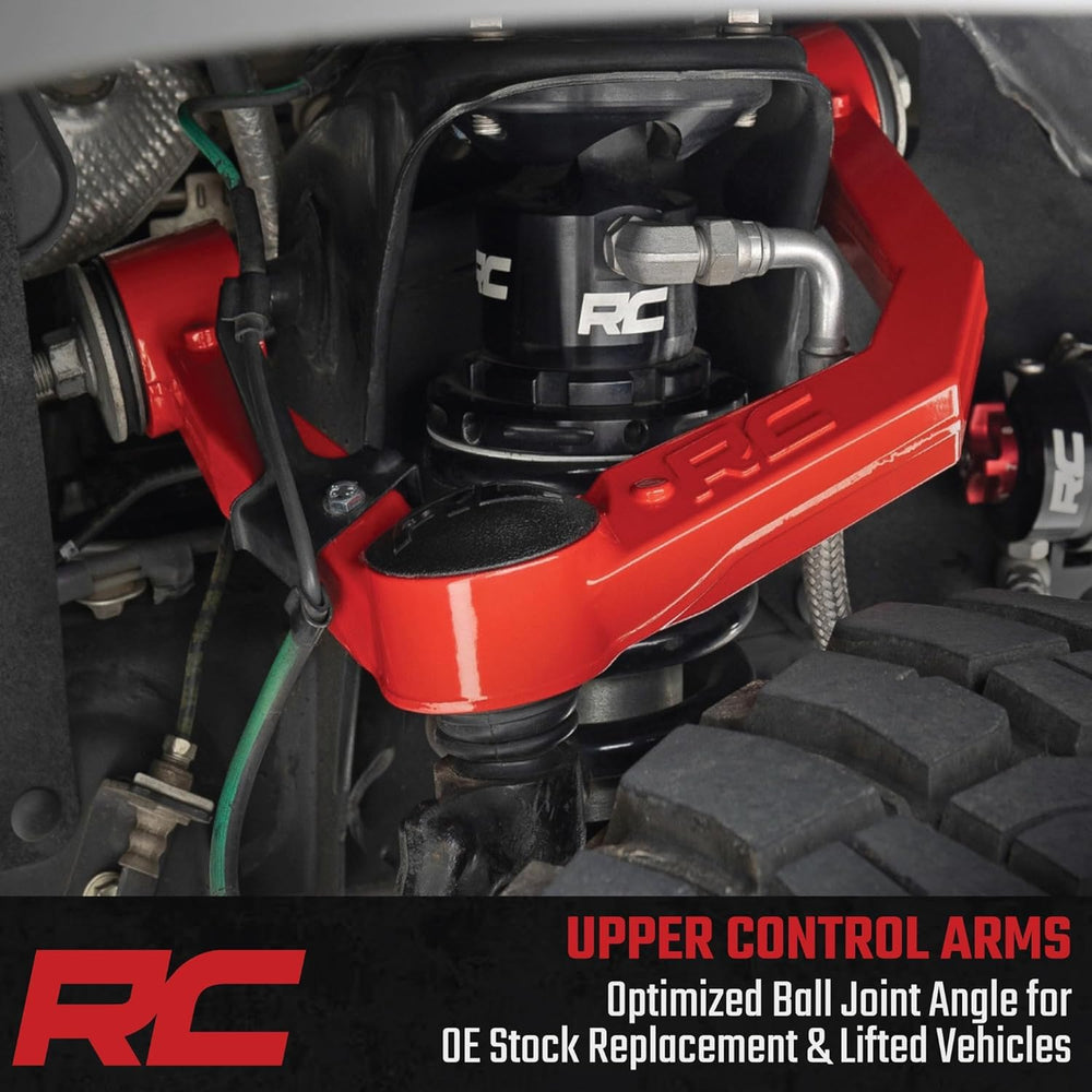 Rough Country forged upper control arm side view highlighting bolt-on compatibility